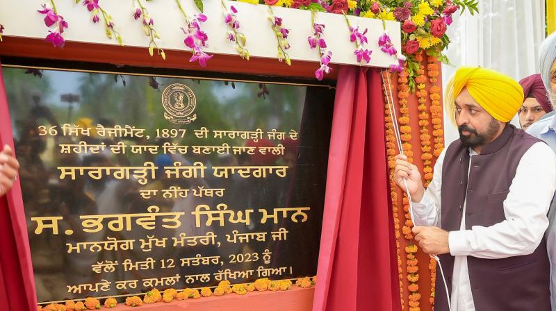 ਸਾਰਾਗੜ੍ਹੀ ਜੰਗੀ ਯਾਦਗਾਰ ਦਾ ਨੀਂਹ ਪੱਥਰ ਮੁੱਖ ਮੰਤਰੀ ਨੇ ਰੱਖਿਆ, ਨਿਰਮਾਣ ਕਾਰਜ ਛੇ ਮਹੀਨਿਆਂ ਵਿਚ ਮੁਕੰਮਲ ਕਰਨ ਦਾ ਐਲਾਨ। 
