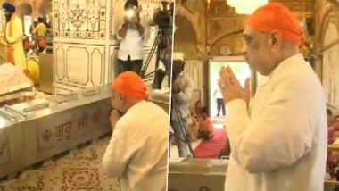 ਕੇਂਦਰੀ ਗ੍ਰਹਿ ਮੰਤਰੀ ਅਮਿਤ ਸ਼ਾਹ ਪਹੁੰਚੇ ਗੁਰਦੁਆਰਾ ਸ੍ਰੀ ਹਜ਼ੂਰ ਸਾਹਿਬ ਨਾਂਦੇੜ, ਮੱਥਾ ਟੇਕ ਕੀਤੀ ਅਰਦਾਸ