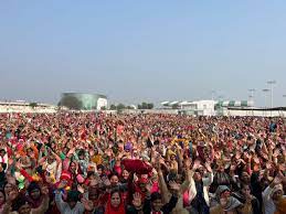 ਪੰਜਾਬ ''ਚ ਰਾਮ ਰਹੀਮ ਦੇ ਸਤਿਸੰਗ ''ਚ ਆਇਆ ਸੰਗਤ ਦਾ ਸੈਲਾਬ , 50 ਲੱਖ ਸੰਗਤ ਡੇਰੇ ''ਚ ਪੁੱਜੀ।