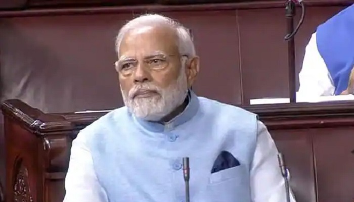 ਪਲਾਸਟਿਕ ਦੀਆਂ ਬੋਤਲਾਂ ਨੂੰ ਰੀਸਾਈਕਲ ਕਰ ਬਣੀ ਖ਼ਾਸ ਜੈਕਟ ਪਾ ਕੇ ਸੰਸਦ ਪਹੁੰਚੇ ਪੀਐੱਮ ਮੋਦੀ।