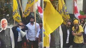 ਖਾਲਿਸਤਾਨ ਸਮਰਥਕਾਂ ਨੇ ਵੈਨਕੂਵਰ ''ਚ ਭਾਰਤੀ ਕੌਂਸਲੇਟ ਦੇ ਬਾਹਰ ਕੀਤਾ ਪ੍ਰਦਰਸ਼ਨ, ਦੂਤਘਰ ਦੀ ਵਧਾਈ ਗਈ ਸੁਰੱਖਿਆ। 