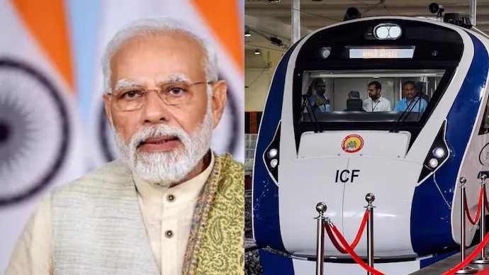 PM ਮੋਦੀ ਨੇ 2 ਵੰਦੇ ਭਾਰਤ ਟ੍ਰੇਨਾਂ ਨੂੰ ਦਿਖਾਈ ਹਰੀ ਝੰਡੀ