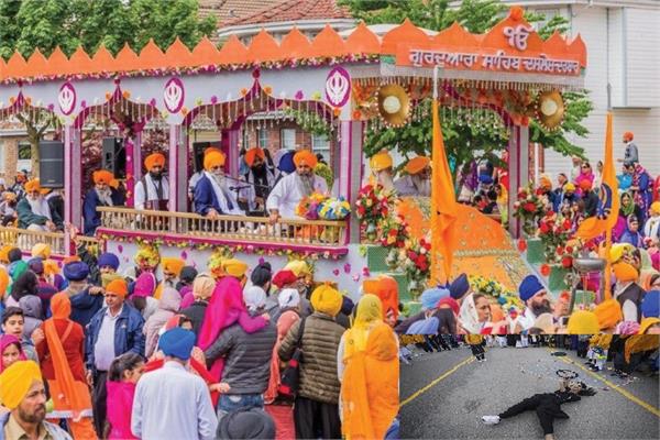 ਕੈਨੇਡਾ ''ਚ ਸਰੀ ਵਿਖੇ ਵਿਸਾਖੀ ਨਗਰ ਕੀਰਤਨ ਕੀਤਾ ਗਿਆ ਆਯੋਜਿਤ, ਵੱਡੀ ਗਿਣਤੀ ''ਚ ਸੰਗਤ ਜੁਟੀ।