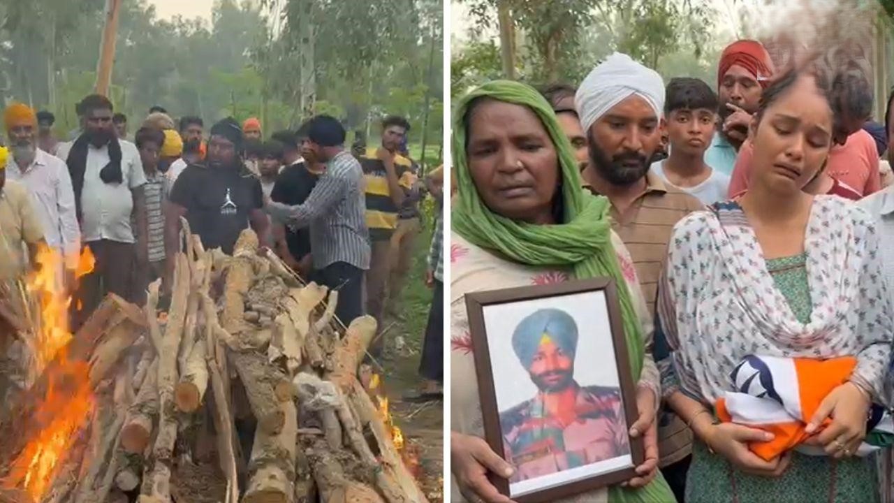ਸਰਕਾਰੀ ਸਨਮਾਨਾਂ ਨਾਲ ਜੰਮੂ ''ਚ ਸ਼ਹੀਦ ਹੋਏ ਪੰਜਾਬ ਦੇ ਜਵਾਨ ਦਾ ਕੀਤਾ ਗਿਆ ਸਸਕਾਰ