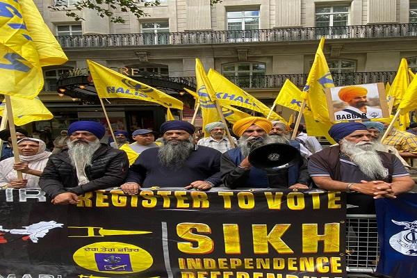 ਭਾਰਤੀ ਦੂਤਾਵਾਸ ਲੰਡਨ ਸਾਹਮਣੇ ਇੰਗਲੈਂਡ ਦੇ ਸਿੱਖਾਂ ਵੱਲੋਂ ਕੀਤਾ ਗਿਆ ਭਾਰੀ ਰੋਸ ਮੁਜ਼ਾਹਰਾ