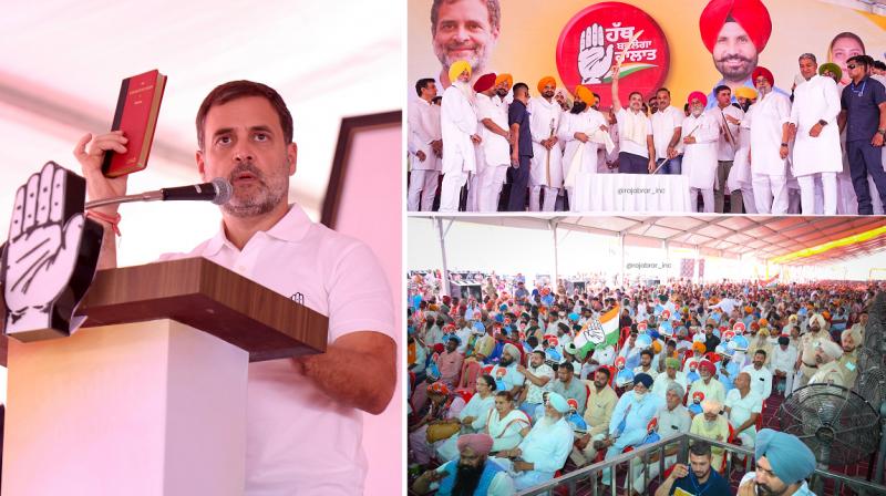 ਕਿਸਾਨਾਂ ਦੀ ਕਰਜ਼ਾ ਮੁਆਫੀ, MSP ਦੀ ਕਾਨੂੰਨੀ ਗਾਰੰਟੀ ਦਾ ਰਾਹੁਲ ਨੇ ਕੀਤਾ ਐਲਾਨ,50 ਹਜ਼ਾਰ ਤੋਂ ਵੱਧ ਲੋਕ ਰੈਲੀ ’ਚ ਹੋਏ ਸ਼ਾਮਲ